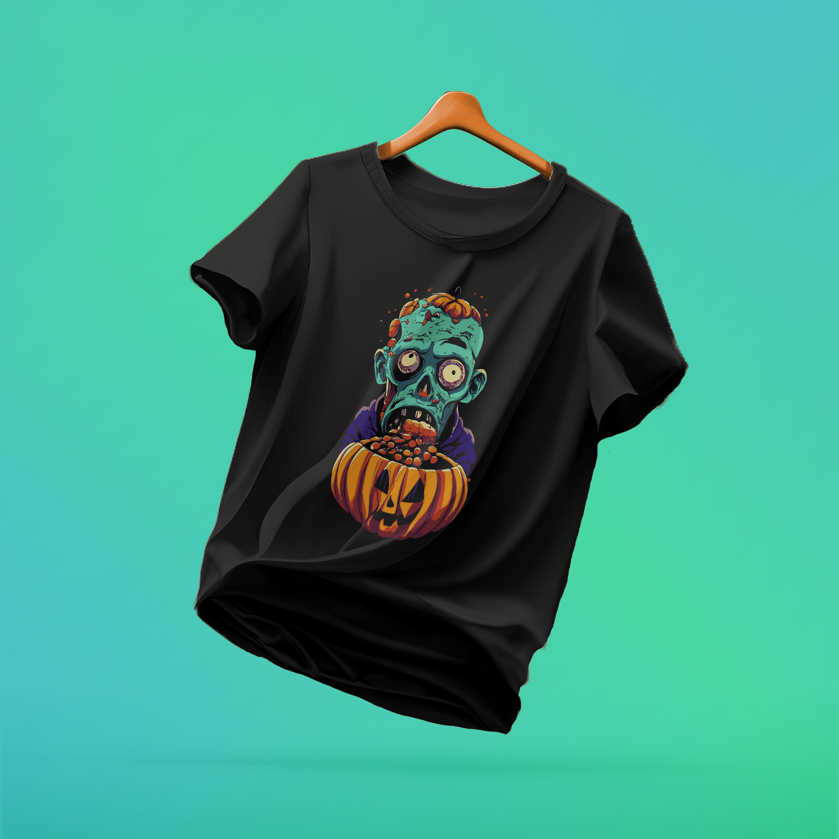 Tričko s potiskem Halloween1, jen pro tmavá trička.