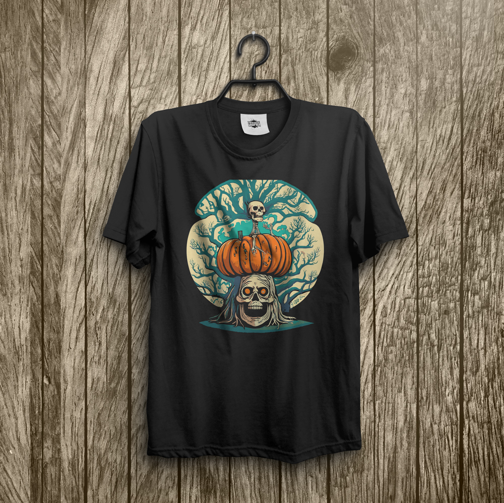 Tričko s potiskem Halloween2, jen pro tmavá trička.