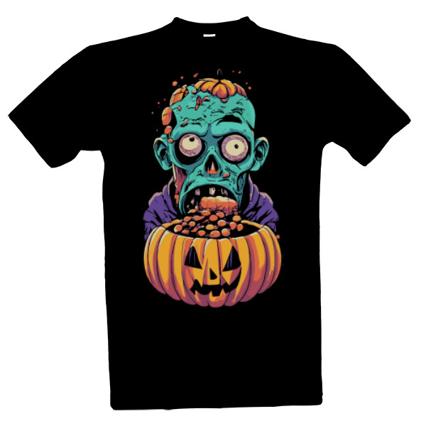 Tričko s potiskem Halloween1, jen pro tmavá trička.