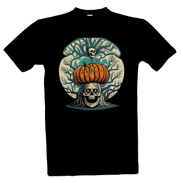 Tričko s potiskem Halloween2, jen pro tmavá trička.